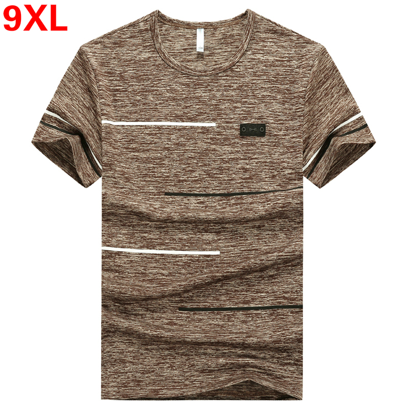 

Plus size ~7XL 8XL 9XL Summer Brand Tops & Tees Quick Dry Slim Fit T-shirt Men sporting Clothing Big size Short sleeve t shirt 210225