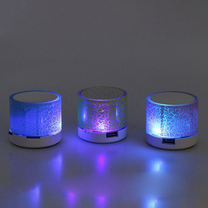 

Portable Speakers Crack Bluetooth Speaker LED Colorful Lights For Bedroom Outdoor