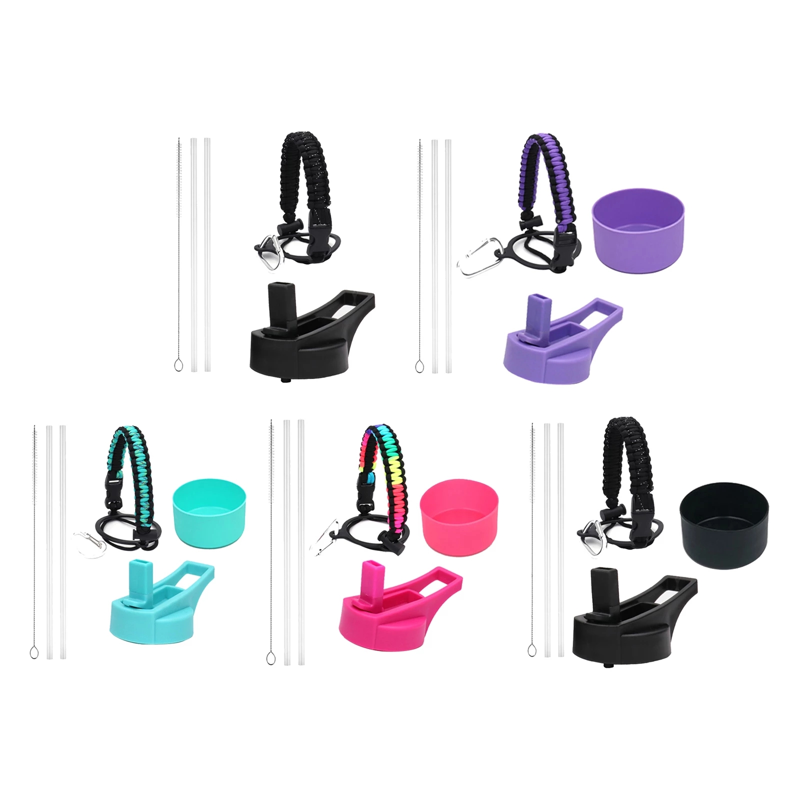 

1 Set Straw Lid for Wide Mouth Bottle 12-64 Oz Hydroflask Flip Top Sport Water Bottle Lid with Brush, Pls choose