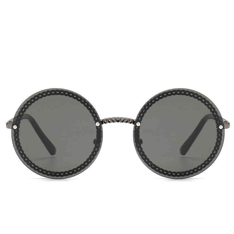 

China Sunglass Women Around Stylish Fashion Gentlemen Accsori Street Tonn Decoration Wholale Metals Sunglass Shad EyewearDR5B
