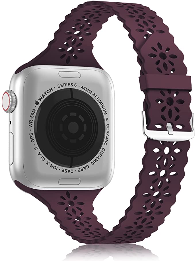 

Soft Lace silicone watchband For apple Watch band 38mm 40mm 45mm 41mm 42 44 mm iWatch 1 2 3 4 5 6 7