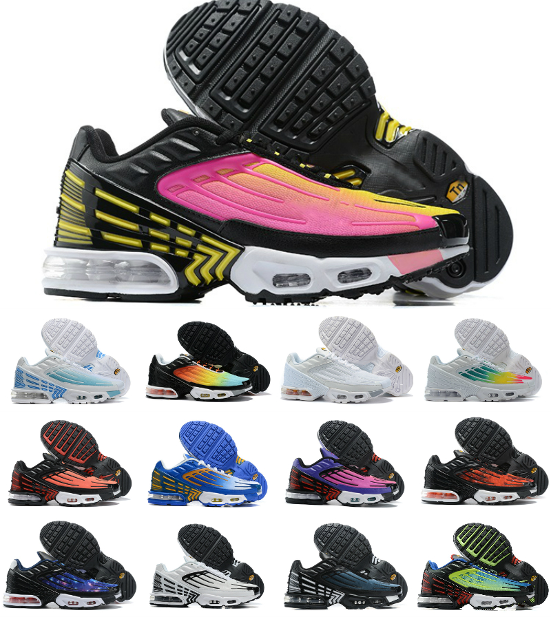 

2021 Tuned Air Plus 3 Mens Running Shoes Cheap Tn Plus 3 Hyper Violet Black Red Bright Ceramic Triple Black White Chaussures Maxes Sneakers, T-n3037