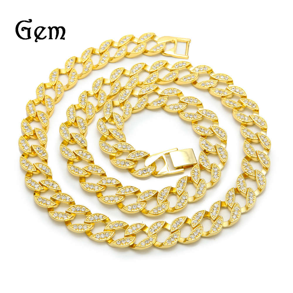 

Hip hop Cuban Necklace men's diamond hip hop Necklace nn01