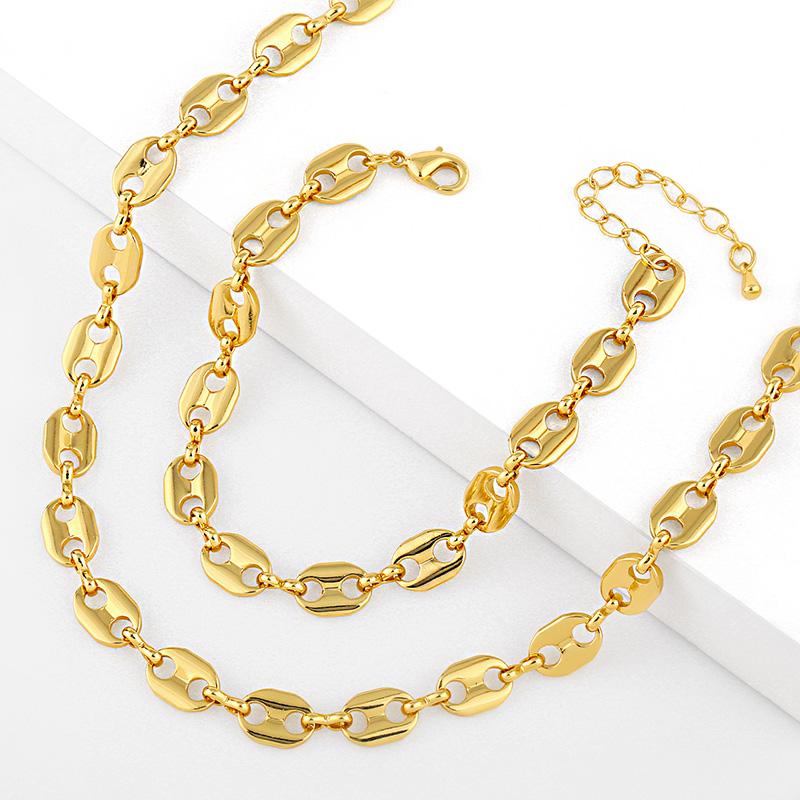 

Pendant Necklaces Gold Chain Coffee Beans Necklace For Women Polished Geometric Oval Tennis Choker Collar Minimalist Jewelry Gifts Nkes31, Silver