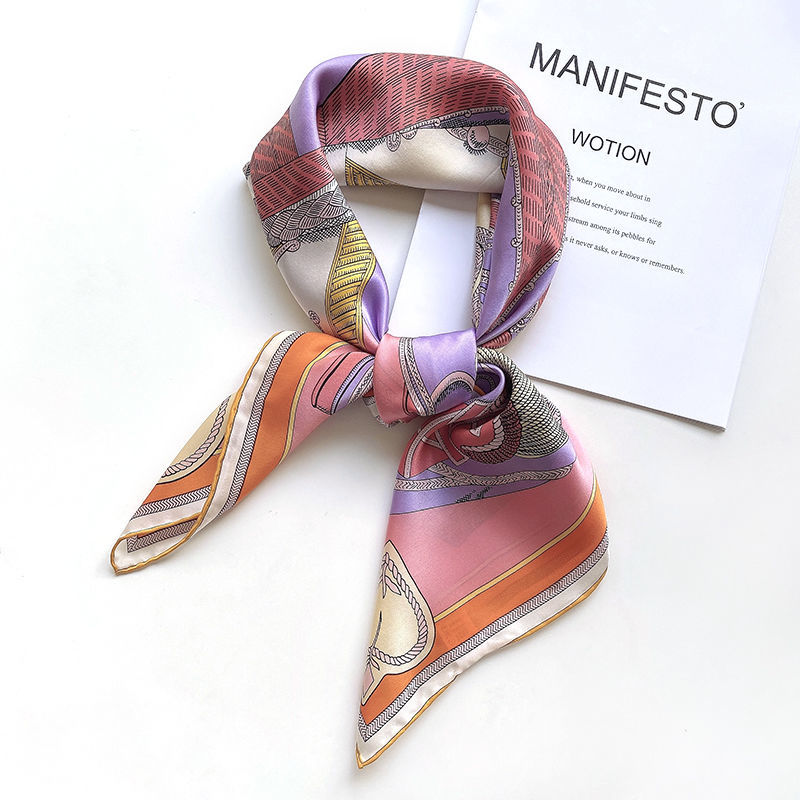 

2020 new arrival fashion elegant brand 100% silk scarf 90*90 cm square shawl hand made roll wrap for women lady free shipping, Blue;gray