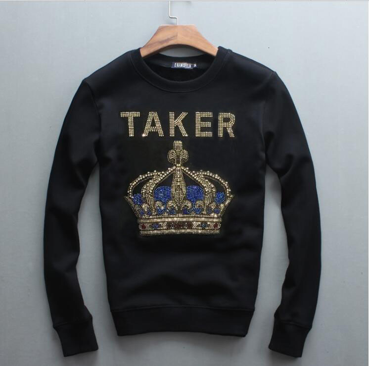 

2021 New Streetwear Hot Drill Men Hoodies Sweatshirts Fashion Winter Hip Hop Black Hoodie Diamond Stone Sweatshirt 5mqv, As picture shown