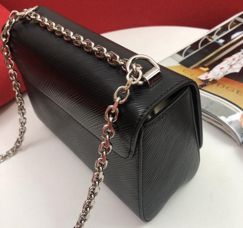 

Realfine Bags 3A M54804 23cm Twist MM Calfskin Leather Shoulder Handbags with Dust bag, M54804 23cm 3a_04