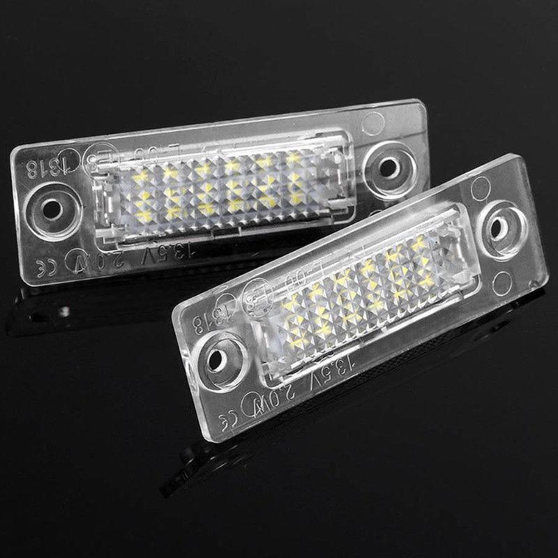 

Car Headlights 2x 18 LED License Plate Number Lights Lamp Fr VW Golf Jetta Caddy Touran T5
