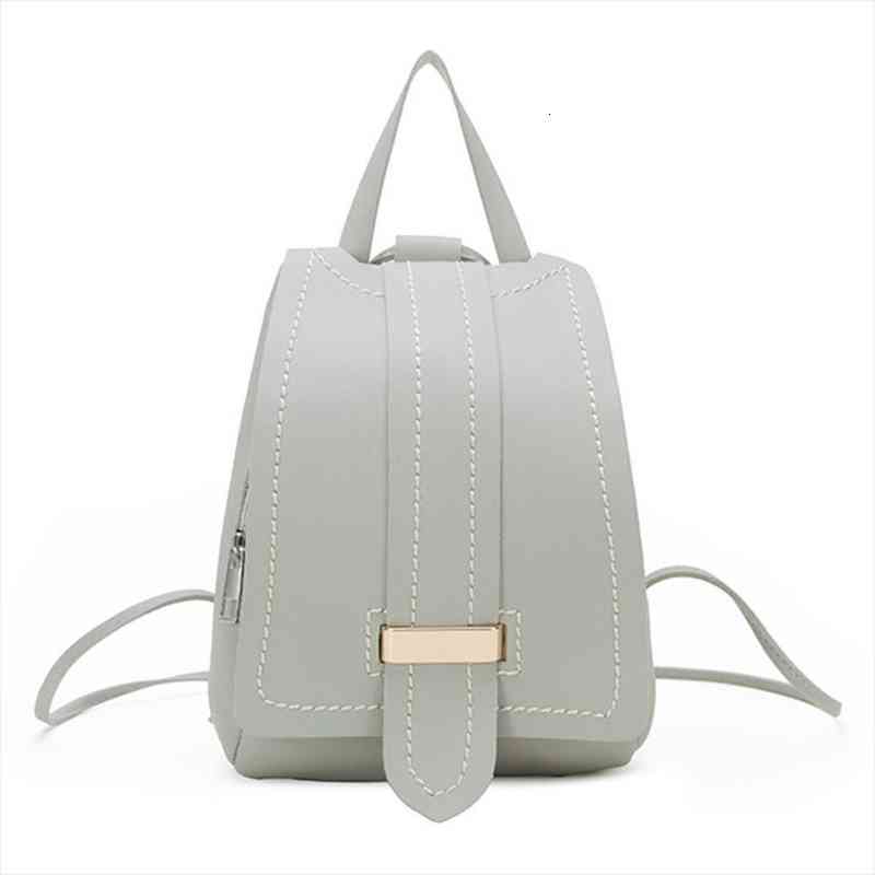 

cover contrast stitching sewing shell backpack retro style student daily bag woman