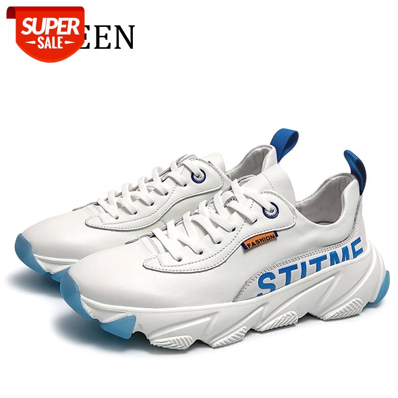

YWEEN Leather Casual Shoes Men Sneakers White Lace Up Comfortable Breathable Sneakers Fashion Outdoor Walking Shoes Lightweight #mI9c
