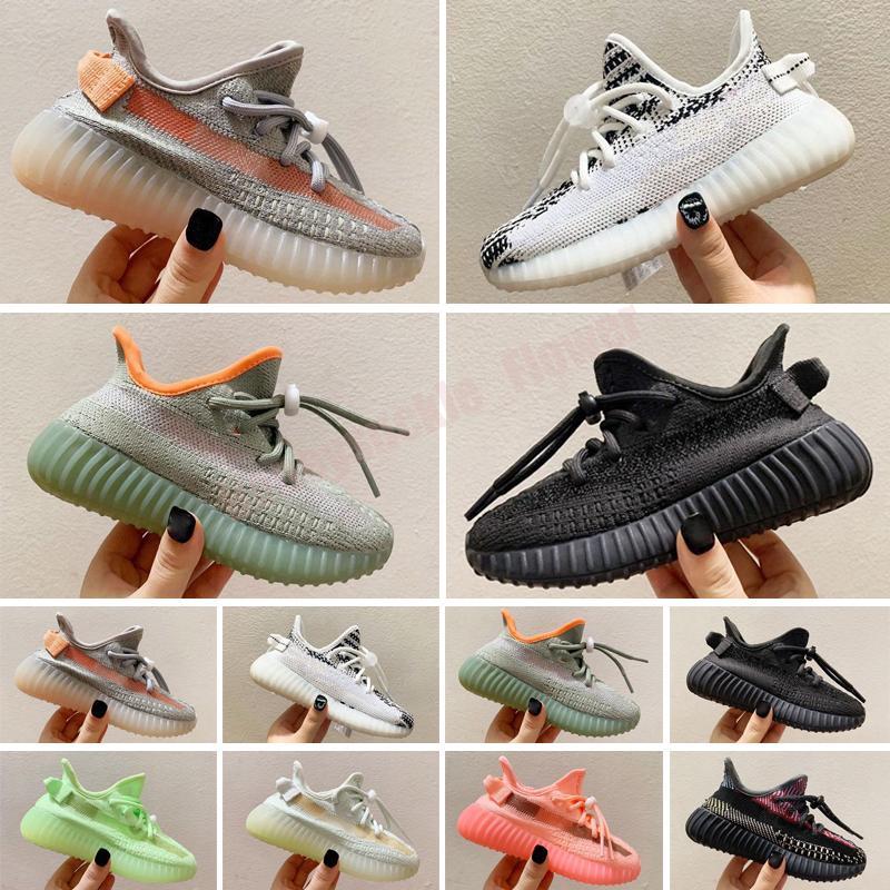 

2021 gray Kids Shoes Boys sports Classic Black Trainer Sneakers Youth Athletic Chaussures Enfant EU24-35 GrS YEZZIES YEEZIES BOOST, Photo color