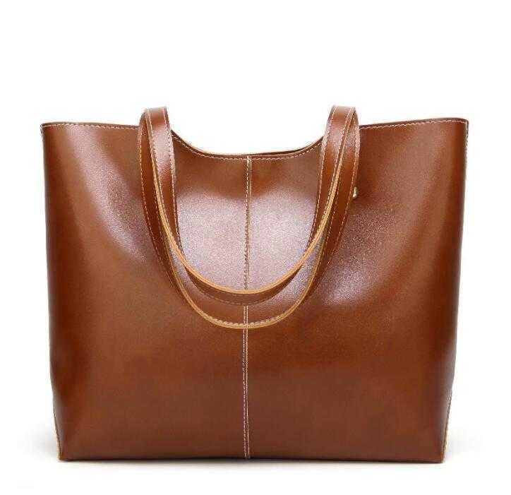 

CLASSIC FLOWER HBP womens purses handbags Oil Wax Leather Large Capacity Tote Bag Casual Women Shoulder Bags, Pink