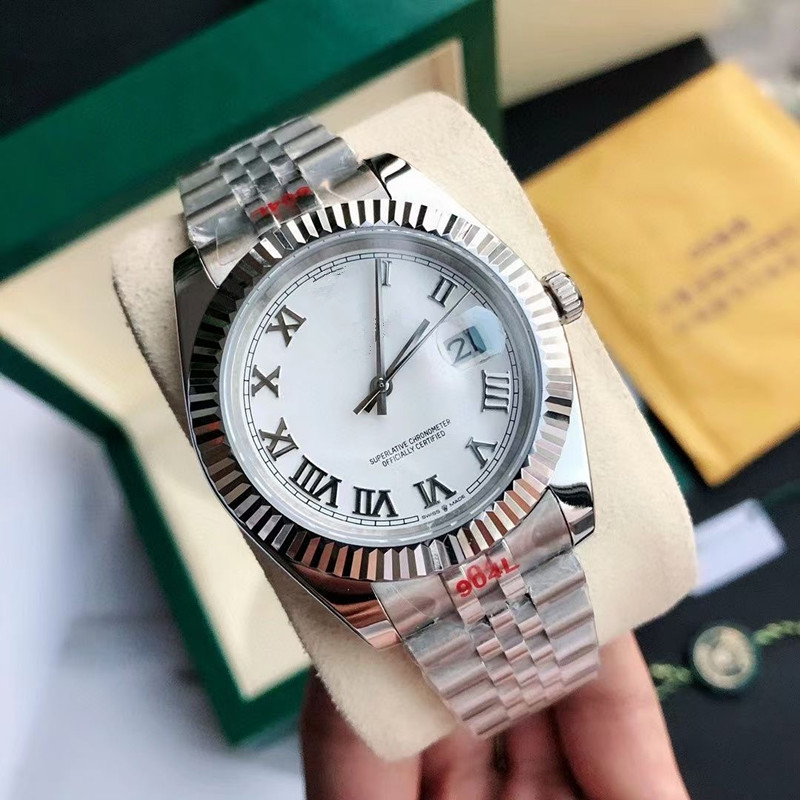 

Men's luxury watch, automatic mechanical watch, stainless steel strap, Roman numerals, luxury, atmosphere and fashion, sports waterproof, sa, Slivery;brown
