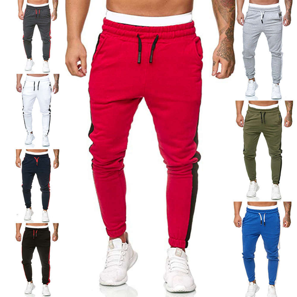 

Platform men's and leisure fashion solid color sports pants bottom, Black