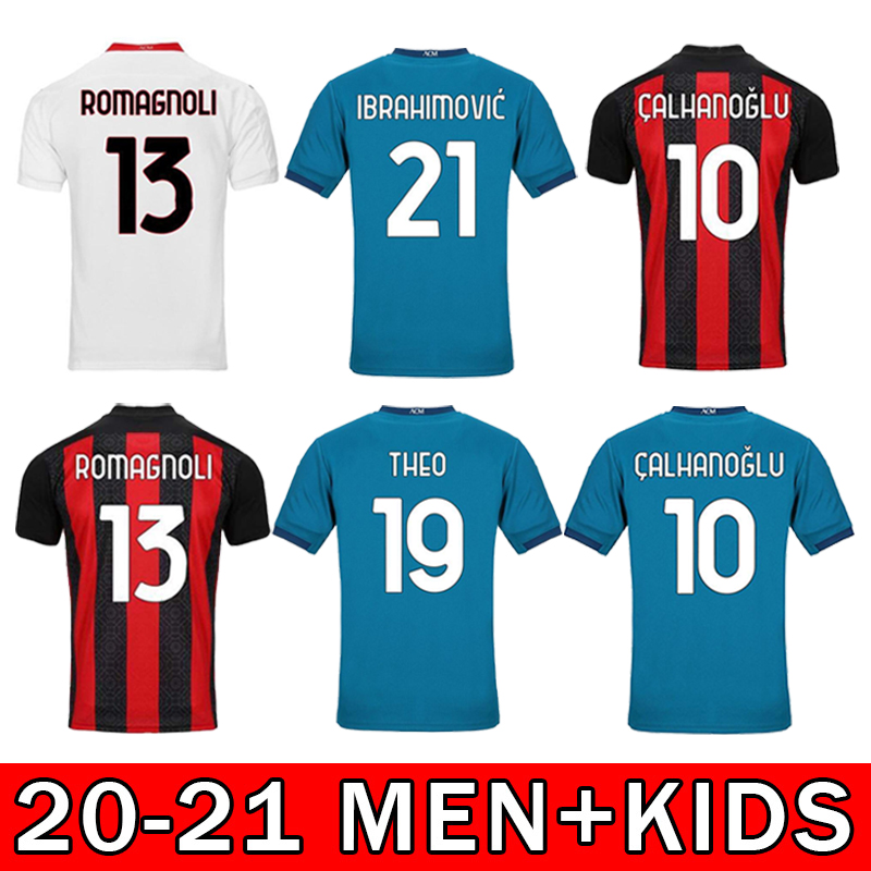 

2021 AC Milan home Soccer Jersey IBRAHIMOVIC BRAHIM TONALI THEO BENNACER REBIC LEAO Football Shirt CALHANOGLU SAELEMAEKERS Man + Kids Kit, Black;yellow