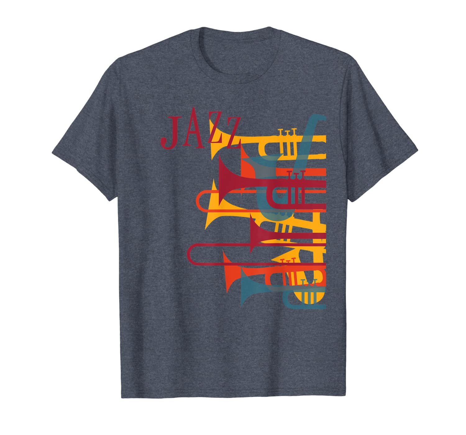 

jazz music player t-shirt trumpet retro vintage shirt 70s, White;black