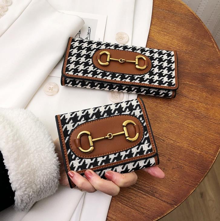 

New Designer wallet 2021 ins high-end retro folding women card holders, Customize