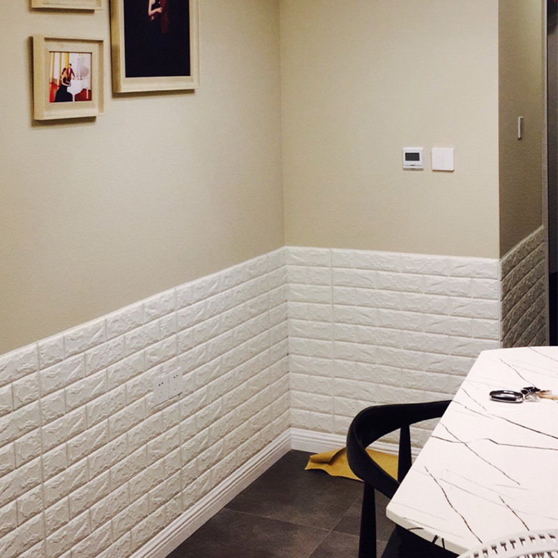 

70*77 3D Brick Wall Stickers DIY Self Adhensive Decor Foam Waterproof Wall Covering Wallpaper For TV Background Kids Living Room 148 V2