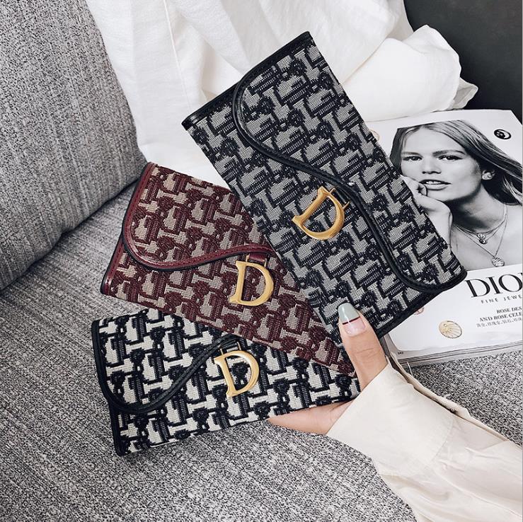 

Designer lady's purse 2021 autumn winter Korean folding long large capacity Wallet women Bag, Customize