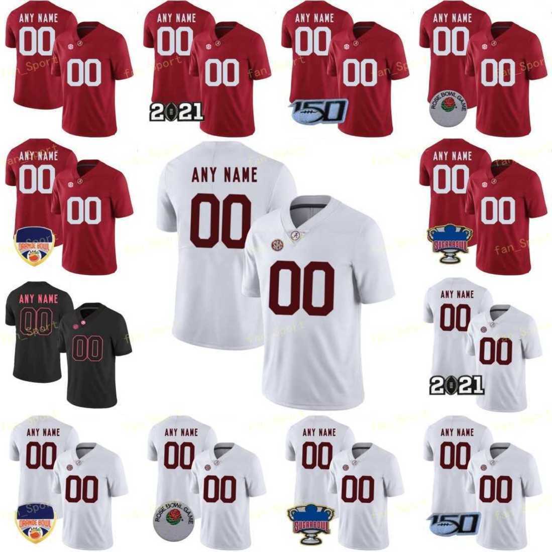 

Custom NCAA College Alabama Football Jersey 9 Bryce Young 6 Trey Sanders 4 Brian Robinson Jr. 65 JC Latham 76 Brockermeyer 73 Evan Neal, As