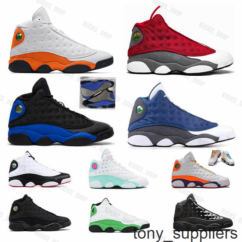 

Men Women Basketball Shoes Starfish Red Flint Hyper Royal Luck Green 13 13s Black Cat Aurora Green Barons Hologram sport Sneakers, 11