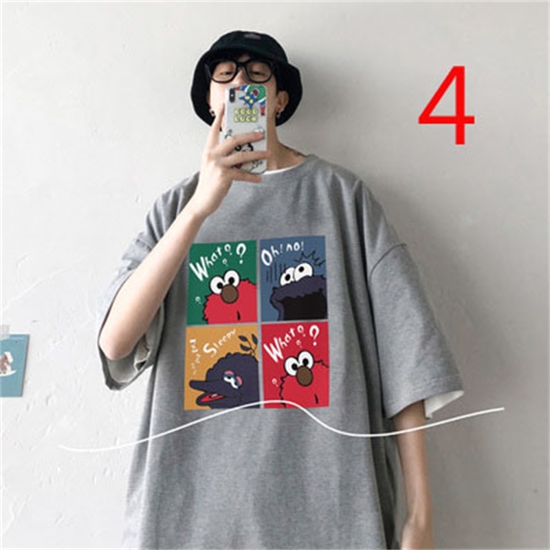 

2021 T-shirt Men's Round Neck New Autumn Trend Pinstripe Short-sleeved Shirt Ad4z