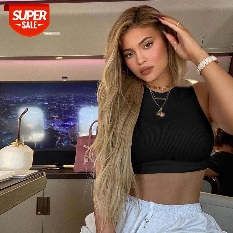

HIRIGIN 2021 New Sexy Women Camisole Vest Tank Crop Tops Streetwear Outwear Female Solid Slim Sleeveless Bodycon Slim Streetwear #4N7d, White