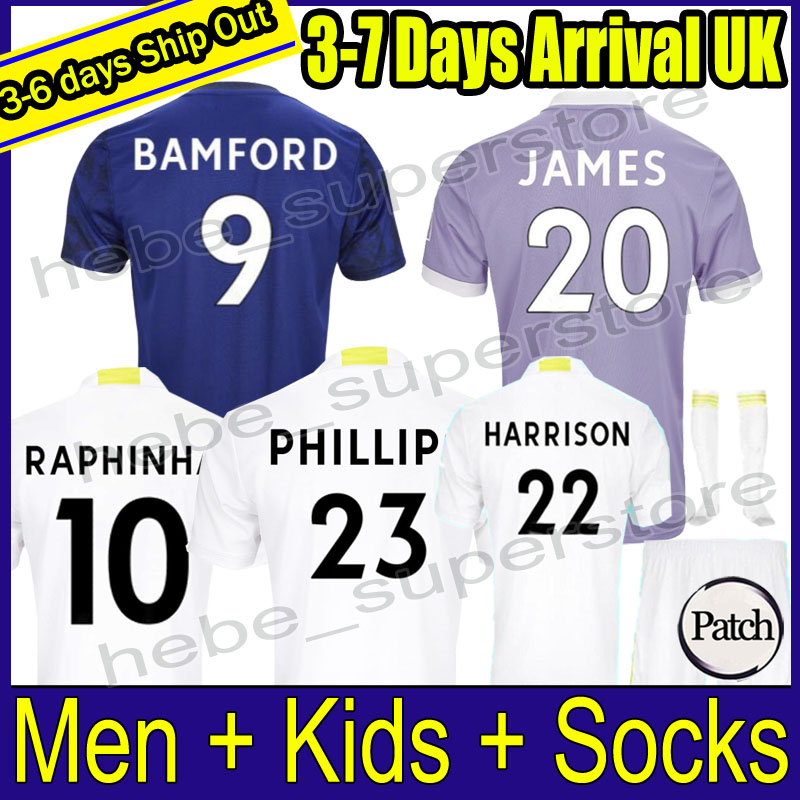 

21 22 third soccer jerseys Fans player version 2021 2022 FIRPO JAMES HARRISON HERNANDEZ COSTA BAMFORD PHILLIPS RAPHINHA Men kids kits football shirt