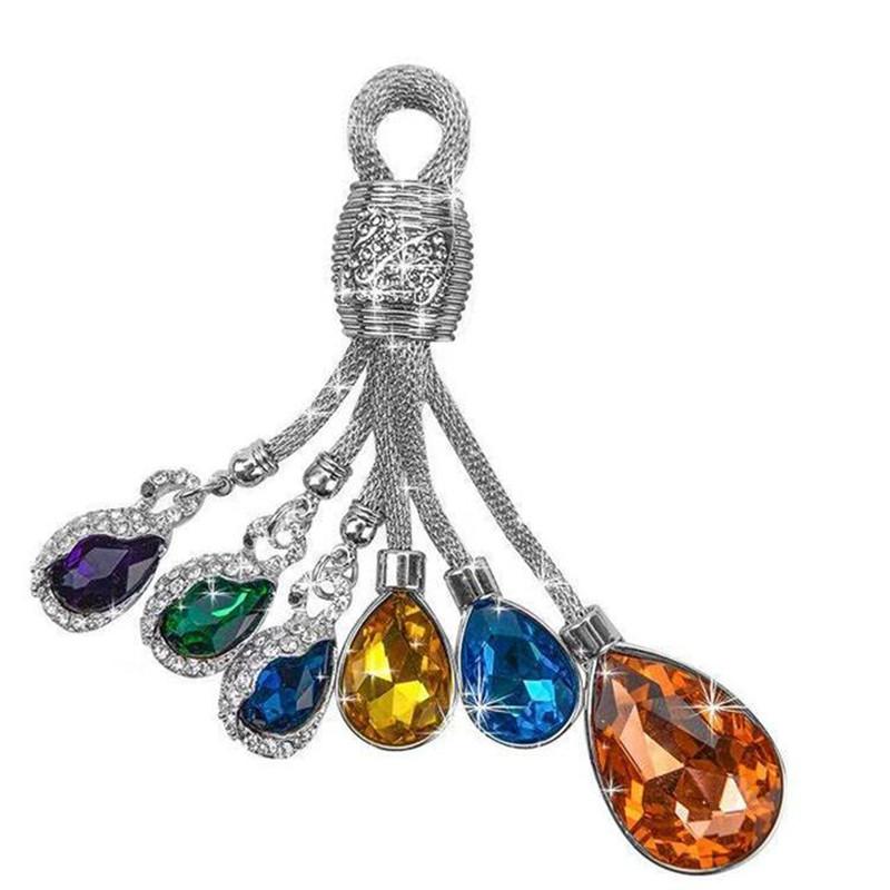 

Keychains Fashion Women Car Keychain With Diamond Crystal Key Chain Charm