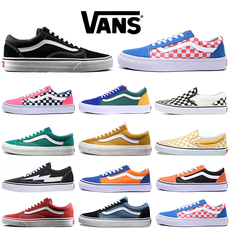 

Great Seller VAN Canvas Shoes Old Skool Fear of God Sk8 Hi Running Shoe Triple White Black Blue Green Slip on Skateboard Men Women Sports Sneakers