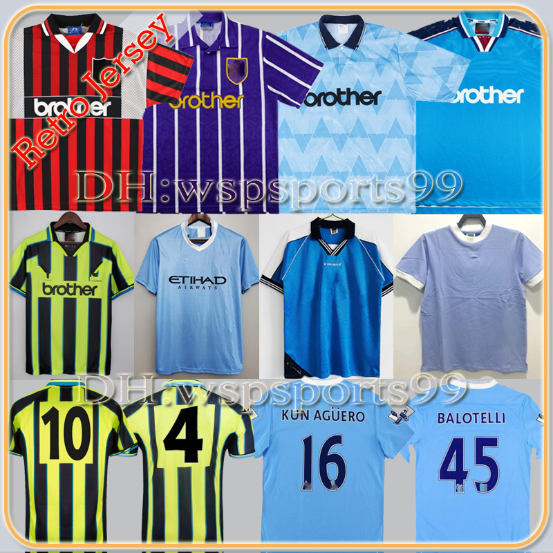 

1998 1989 Manchester Retro Soccer Jerseys 1972 1993 97 98 99 00 City 11 12 Wembley Clough Home Tevez Kun Agüero Dzeko Kompany Classic Vintage football Shirts