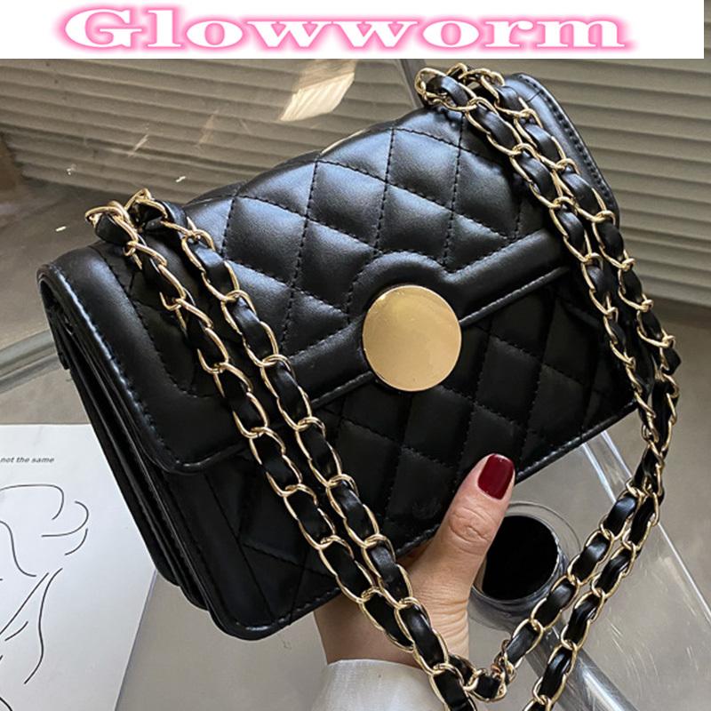 

Diamond Lattice Women's Designer Shoulder Crossbody Bags for Women 2021 High Quality PU Leather Lady Small Handbag Messenger Bag, Black