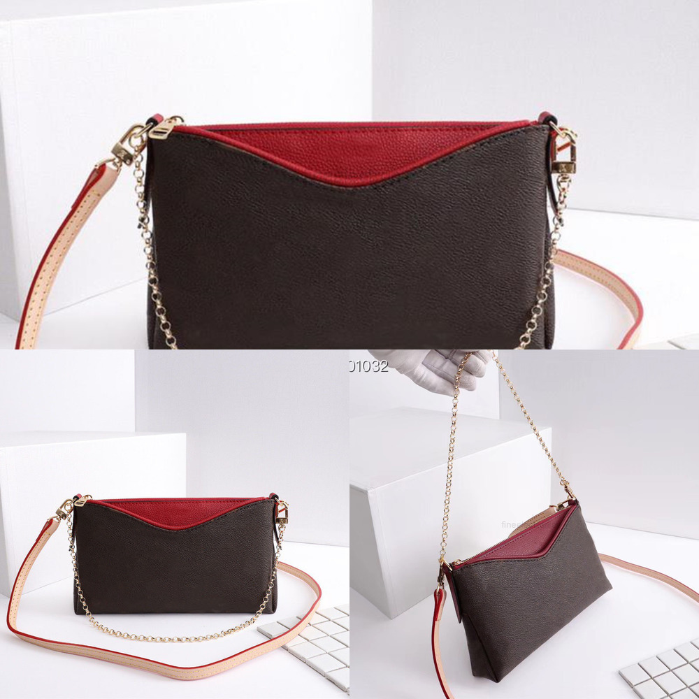 

PALLAS Original High Quality Designer Luxury Handbags Purses CLUTH Bag Women Tote Brand Chain Crossbody Bag Genuine Leather m41638