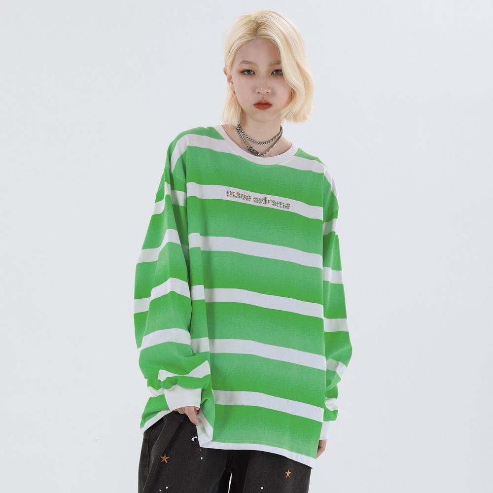 

New Stripe Graphic Tees Ladies Green Tshirts Oversized Sloth Shirt Womens Streetwear 2021 Fashion Polo Fall Clothing for Women Qktl, Gray