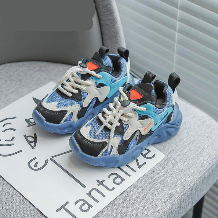 

Spring Autumn Children Shoes Mesh Breathable Toddler Boys Girls Sport Shoes Outdoor Tennis Fashion Kids Sneakers 26-36, Blue