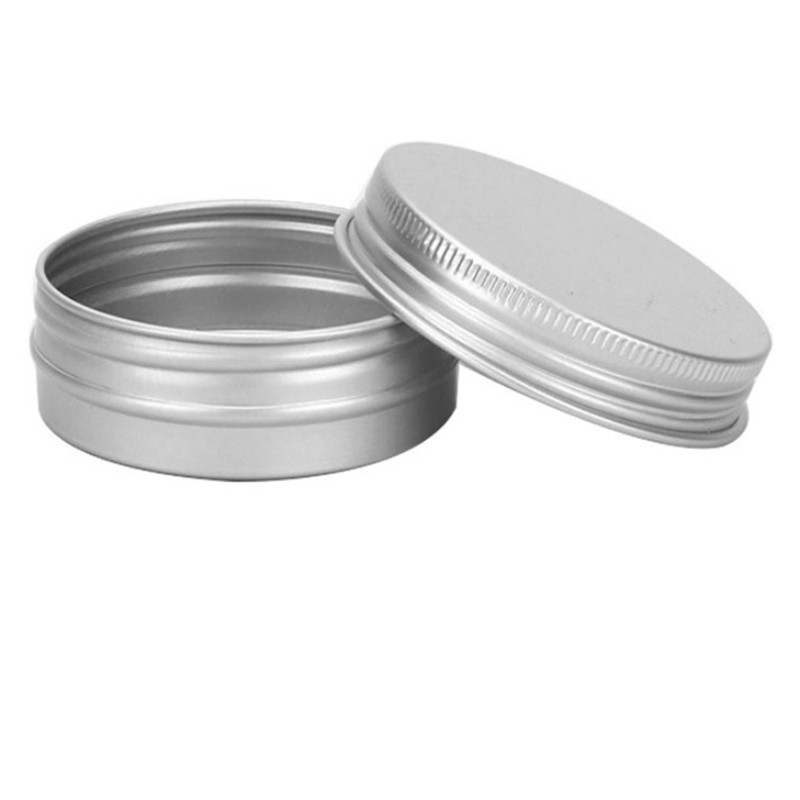 

Aluminum Silver Box Tin Metal Storage Containers with Screwtop Lids for DIY Beauty Cosmetics Accessories Travel and More 1Oz/30ml 30g