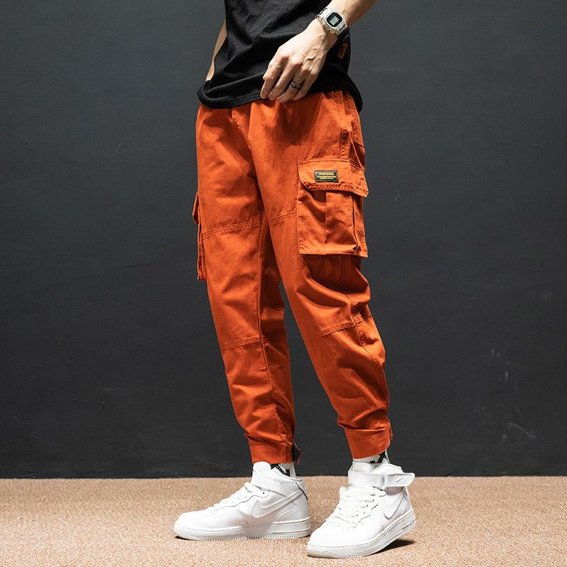 

2021 New Newly Designer Fashion Jeans Loose Fit Big Pocket Casual Cargo Streetwear Hip Hop Joggers Pants Men Harem Trousers 2a0l, Army green