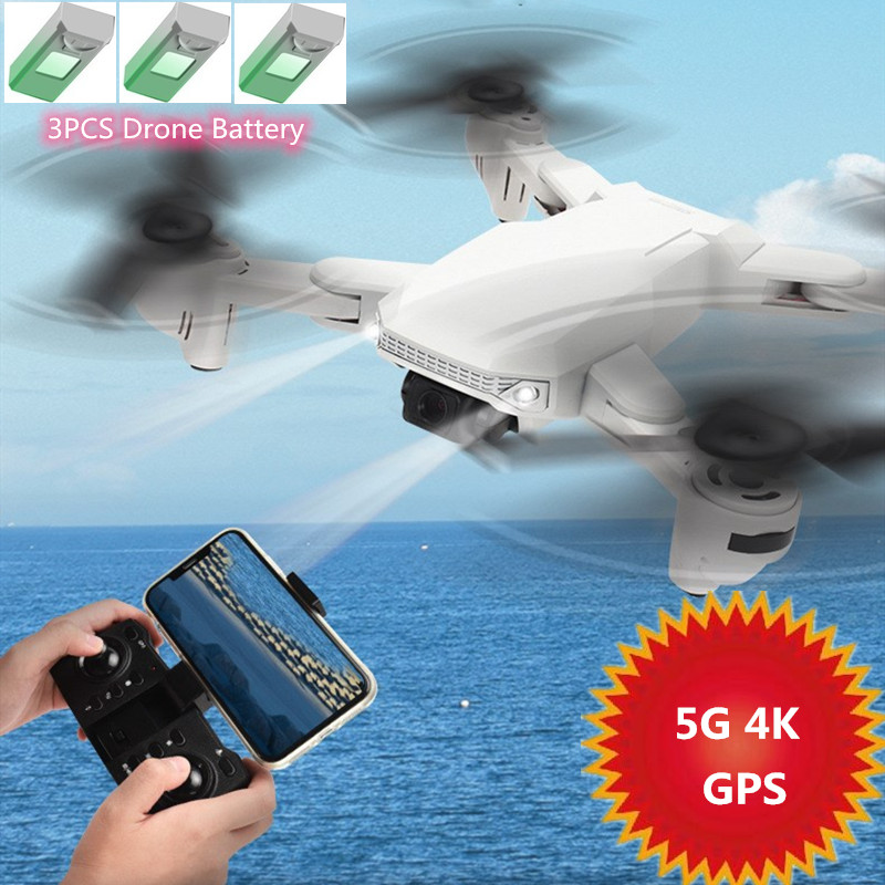 

GPS 5G 4k WIFI FPV Remote Control RC Quadcopter With HD Dual Camera Long Distance Smart Follow Optical Foldable RC Drone Toys, No gps 1 battery