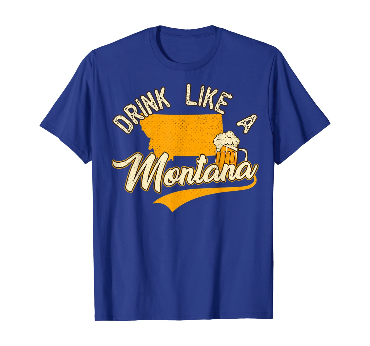 

vintage drink like a montana beer t-shirt, White;black