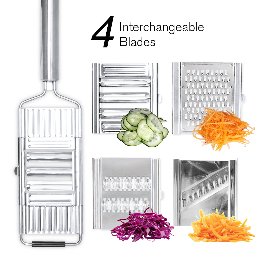 

Multi Purpose Home Kitchen tools Shredder Wire Cutter Stainless Steel Portable Manual Vegetable Slicer Easy Clean Grater With Handle