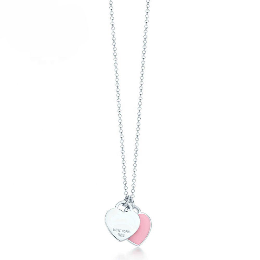 

Pendant Necklaces tiff necklace 925 silver pendant necklaces female jewelry exquisite craftsmanship with official classic blue heart wholesale Luxury designer
