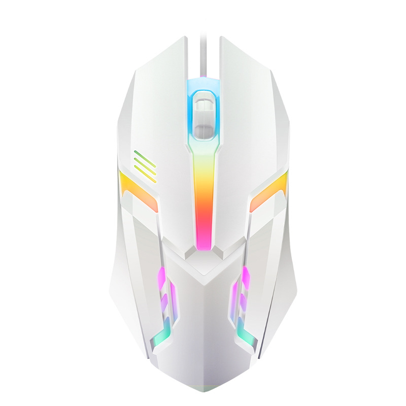 

Office of the mice wired gaming mouse ergonomic with 4 color breathing lamp and adjustable DPI for Windows PC gamers