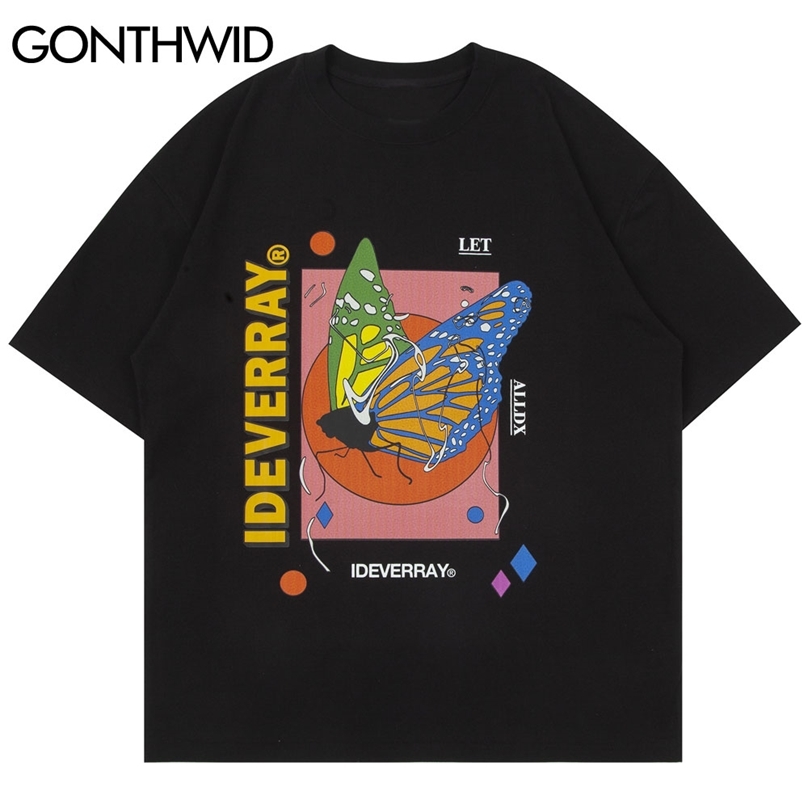 

Tees Shirts Streetwear Cartoon Short Sleeve Tshirts Mens Hip Hop Harajuku Summer Casual Cotton T-Shirts 210602, Blue