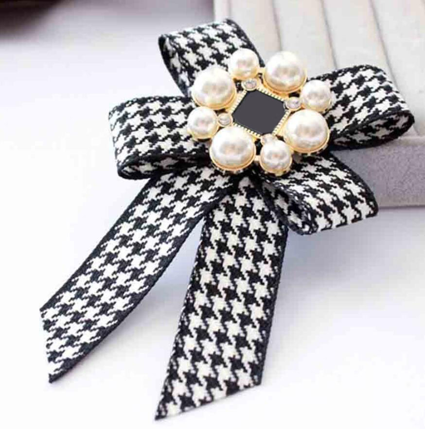

Fashion Bow brooch With Pearl bowknot brooch pin jewelry accessory wedding costume decoration brooch NL-820