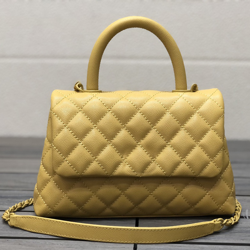 

New in early spring 2021 Small grain ball grain cowhide caviar leather bag flap 92990 With baking paint hardware diamond lattice bag