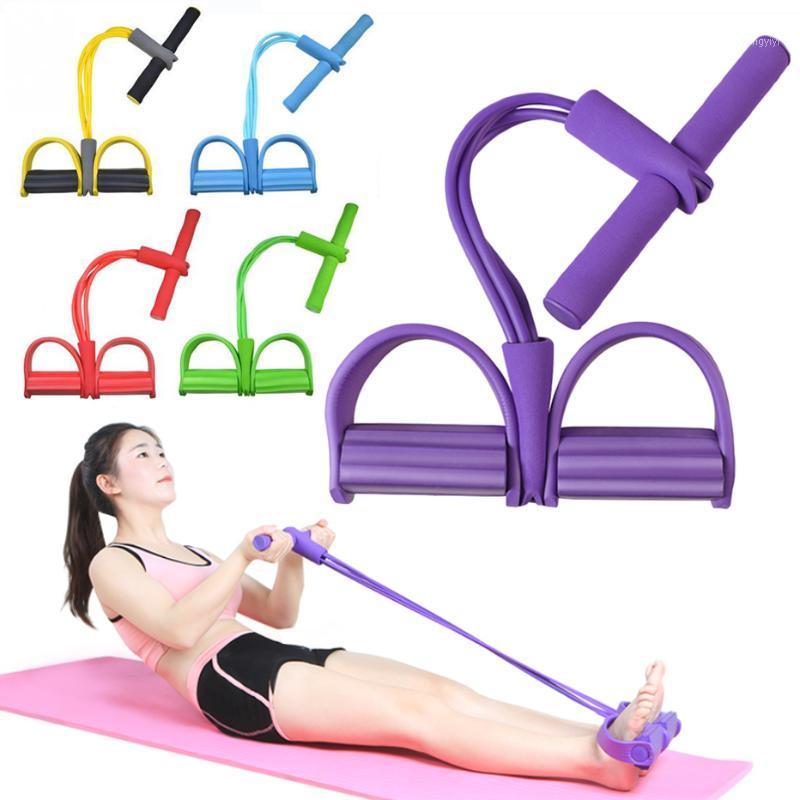 

Resistance Bands 4 Tubes Latex Foot Elastic Pull Rope Expander Pedal Band Fitness Sit Up Abdomen Trainer Home Exceiser1