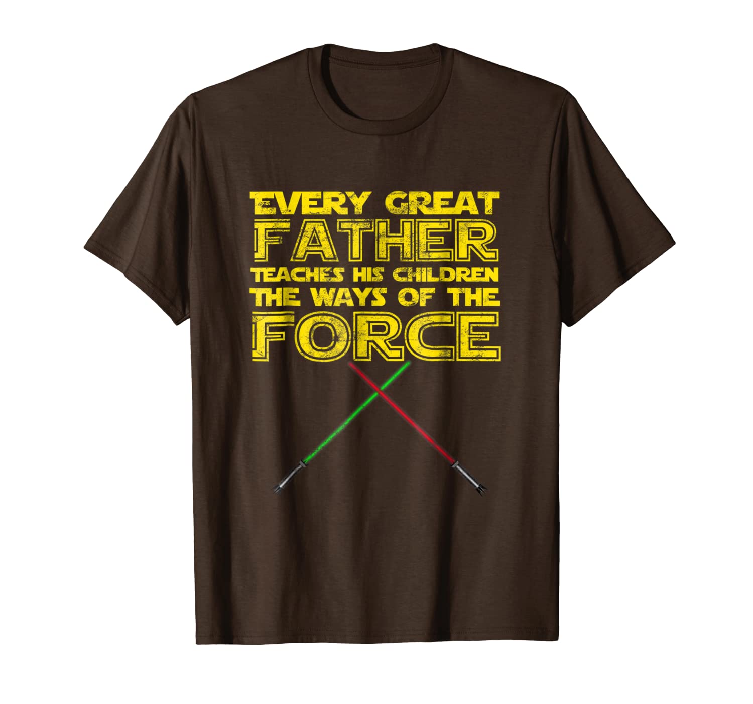

every great father teaches his children the force tshirt, White;black