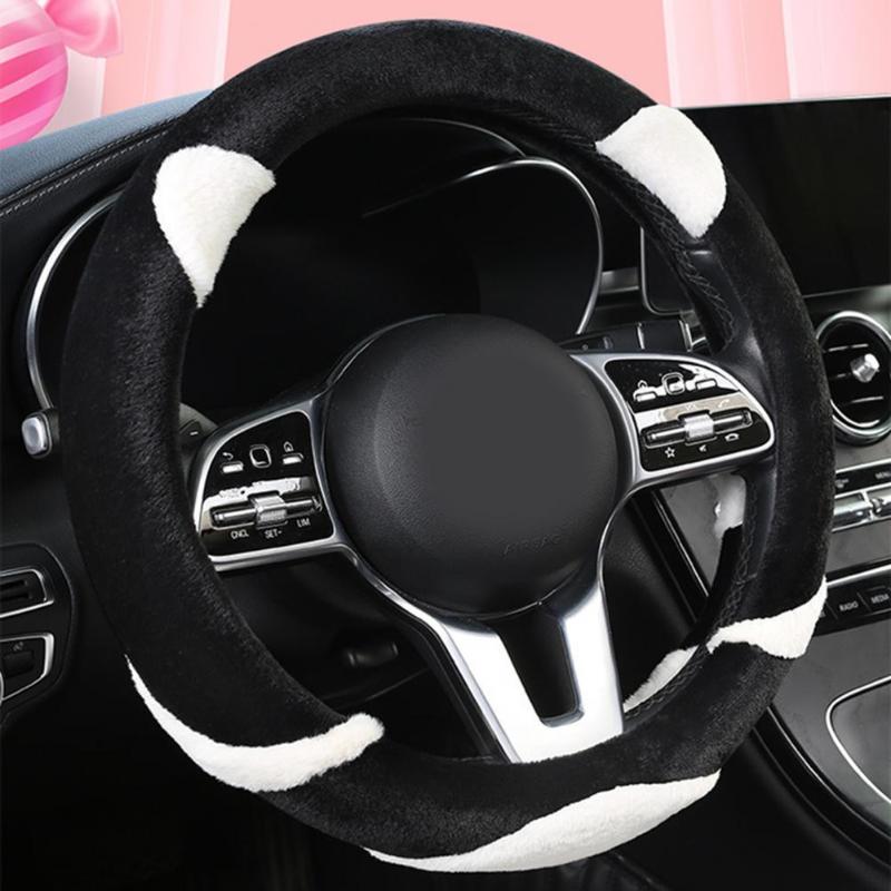 

Steering Wheel Covers Cover Seamless Nice-looking Easy Installation Plush Touch For Driver