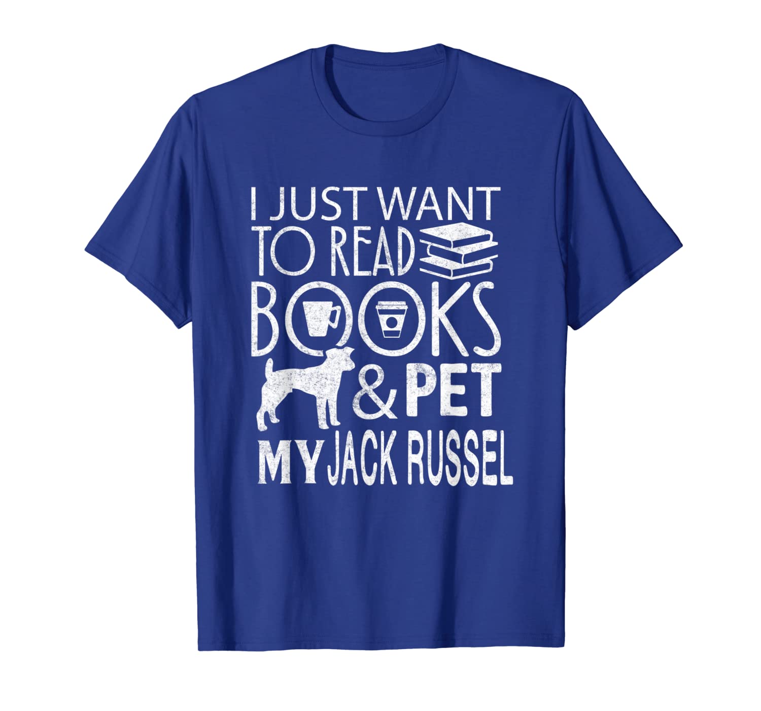 

Jack Russel Shirt Reading Book Dog Lover Read Gift Tee, White;black