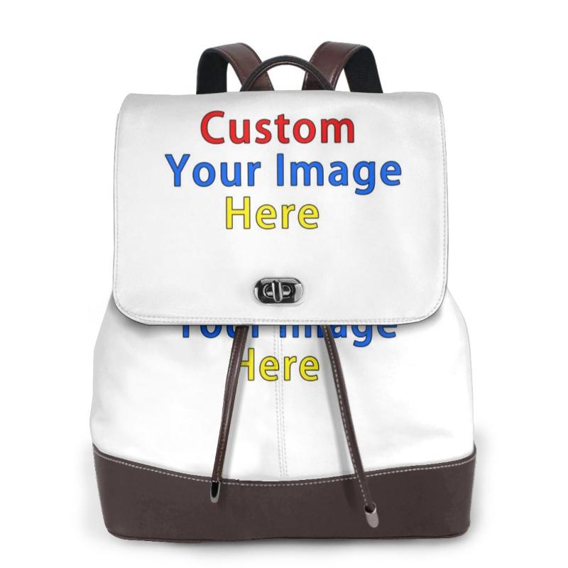

Backpack Fashion Women Custom Female School Shoulder Bagpack Youth Leather For Teen Girls Mochila Free Drop, Black
